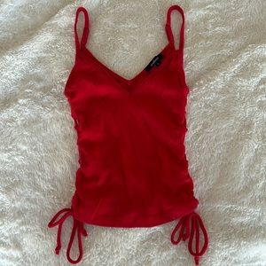Lace-up fitted tank